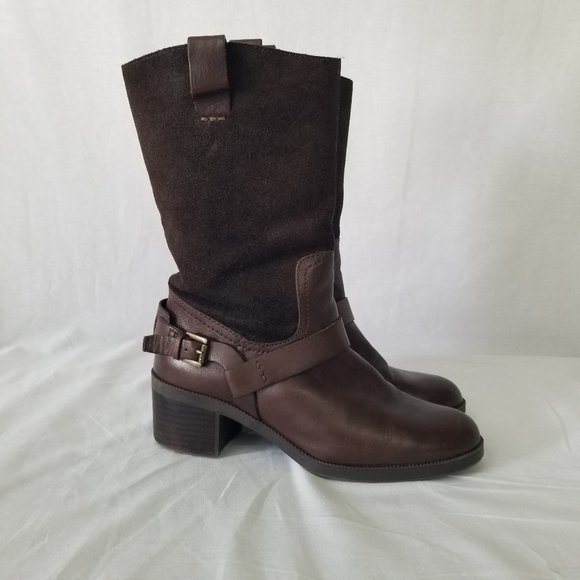 Ralph Lauren Shoes - Ralph Lauren Cacey 7B leather stirrup brown boots.👢